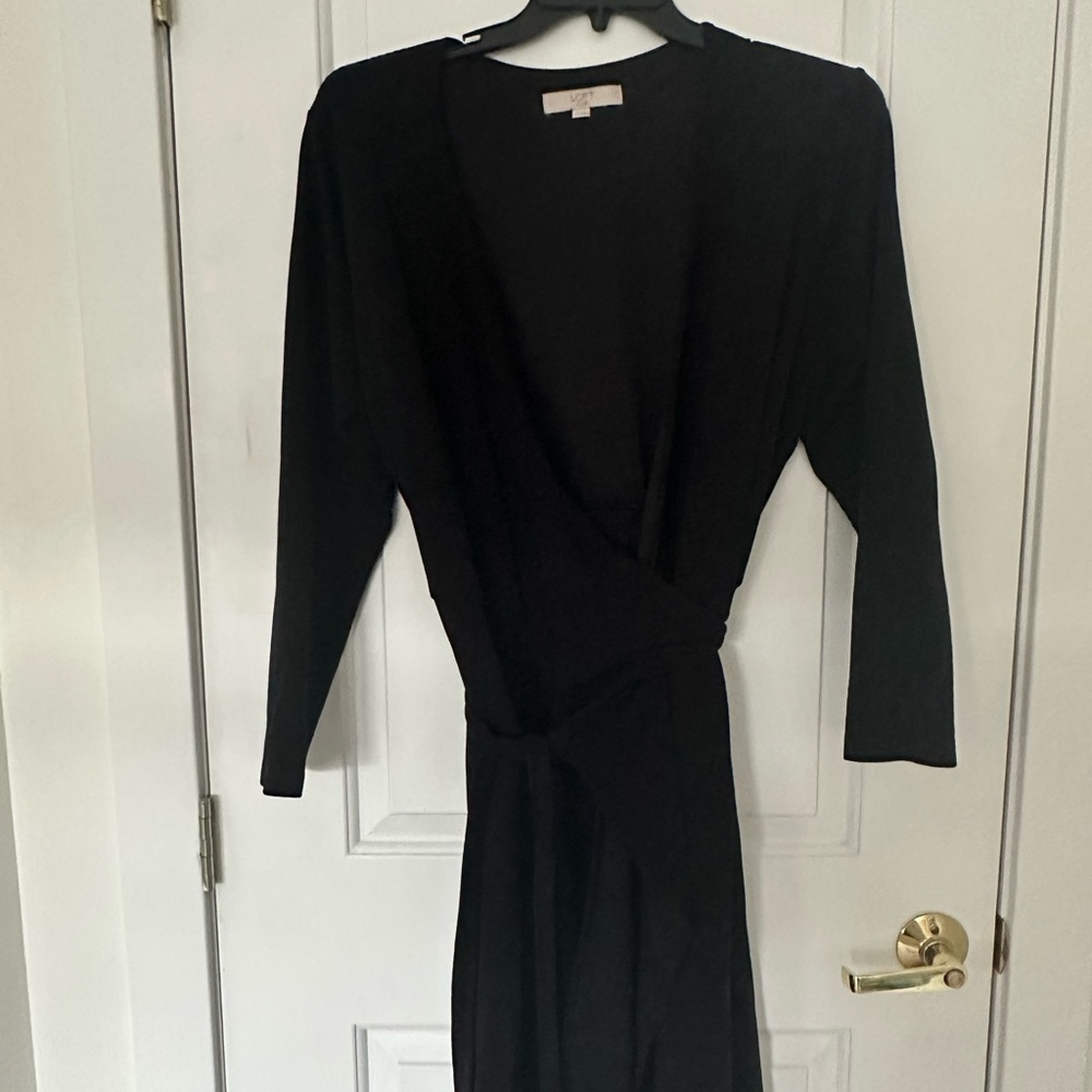 Elegant Black Wrap Dress
